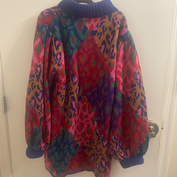 Mixed Leopard Pop Sweater Dress - Picture 5 of 11